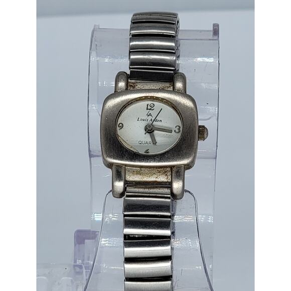 Louis Arden Ladies Silver Tone Quartz Stainless Steel Expanding Bracelet Watch - Picture 13 of 16